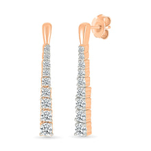 Long Dazzling Diamond Earrings