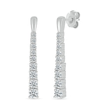 Long Dazzling Diamond Earrings