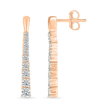 Long Dazzling Diamond Earrings