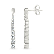 Long Dazzling Diamond Earrings