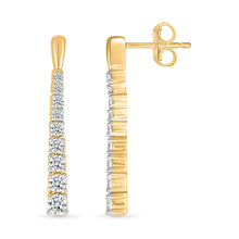 Long Dazzling Diamond Earrings