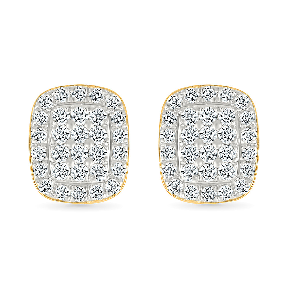 Classic Quad Diamond Stud Earrings