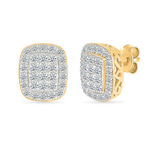 Classic Quad Diamond Stud Earrings