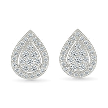 Sparkling Pear Diamond Earrings