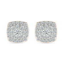 Glitzy Diamond Stud Earrings