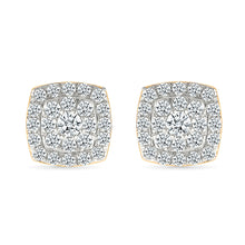Glitzy Diamond Stud Earrings