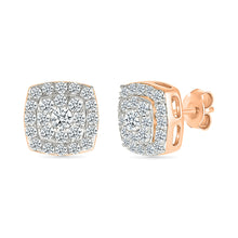 Glitzy Diamond Stud Earrings