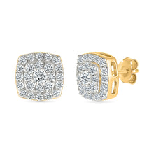 Glitzy Diamond Stud Earrings