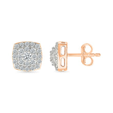 Glitzy Diamond Stud Earrings