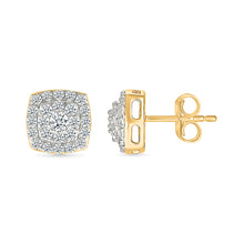 Glitzy Diamond Stud Earrings