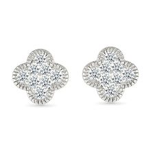 Clover Diamond Stud Earrings