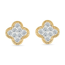 Clover Diamond Stud Earrings