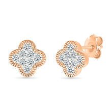 Clover Diamond Stud Earrings