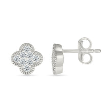 Clover Diamond Stud Earrings