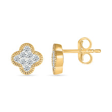 Clover Diamond Stud Earrings