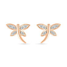 Diamond Dragonfly Studs Earrings