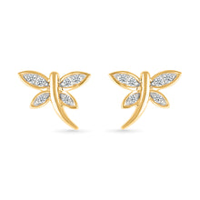 Diamond Dragonfly Studs Earrings