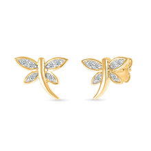 Diamond Dragonfly Studs Earrings