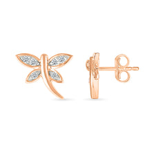Diamond Dragonfly Studs Earrings