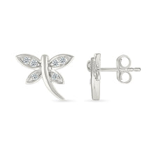 Diamond Dragonfly Studs Earrings