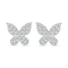 Winsome Butterfly Diamond Stud Earrings