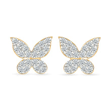 Winsome Butterfly Diamond Stud Earrings