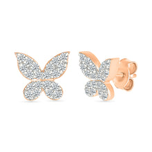 Winsome Butterfly Diamond Stud Earrings