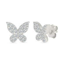 Winsome Butterfly Diamond Stud Earrings