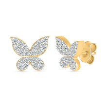 Winsome Butterfly Diamond Stud Earrings
