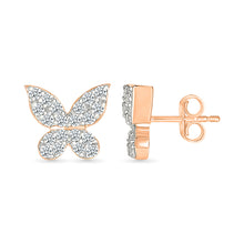 Winsome Butterfly Diamond Stud Earrings
