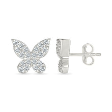 Winsome Butterfly Diamond Stud Earrings