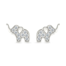 Baby Elephant Diamond Earrings