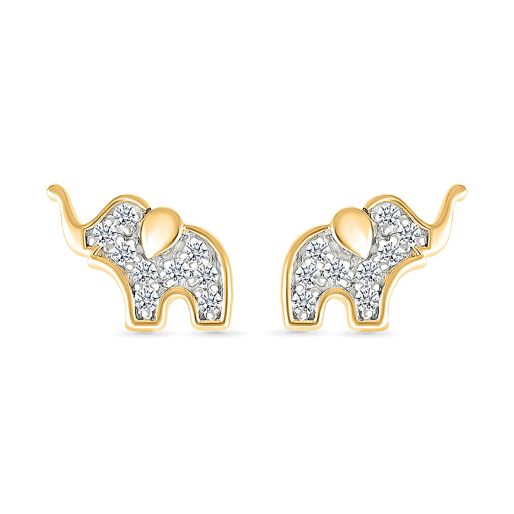 Baby Elephant Diamond Earrings