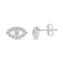 Diamond Eye Shaped Earrings