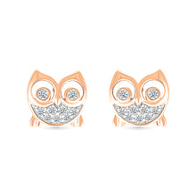 Dazzling Owl Stud Earrings