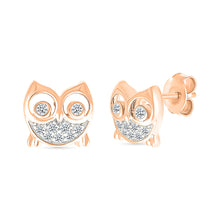 Dazzling Owl Stud Earrings