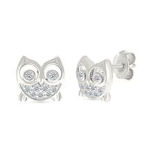 Dazzling Owl Stud Earrings