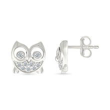Dazzling Owl Stud Earrings