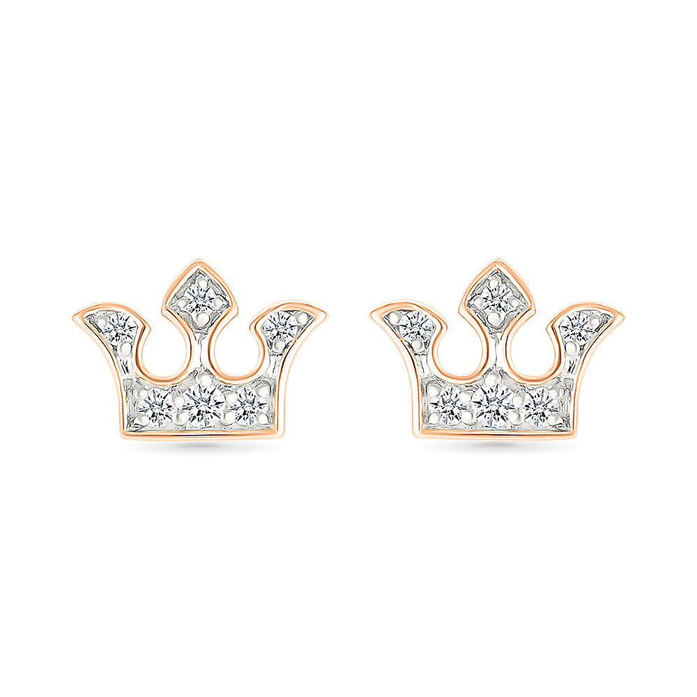 Charming Crown Stud Earrings