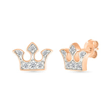 Charming Crown Stud Earrings