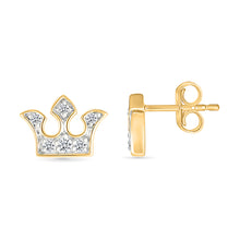 Charming Crown Stud Earrings