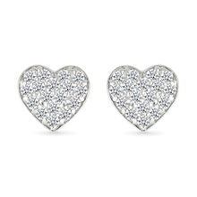 Heart Stud Gold & Diamond Earrings