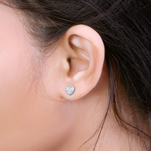 Heart Stud Gold & Diamond Earrings