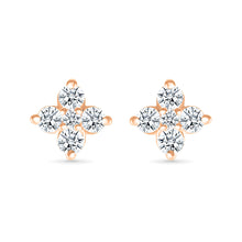 Floral Sparkle Gold & Diamond Earrings