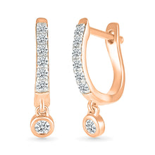 Misa Gold & Diamond  Hoop Earrings