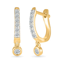 Misa Gold & Diamond  Hoop Earrings