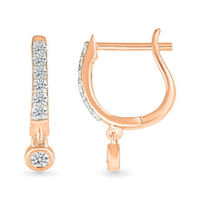 Misa Gold & Diamond  Hoop Earrings