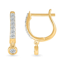 Misa Gold & Diamond  Hoop Earrings