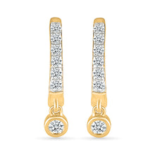 Misa Gold & Diamond  Hoop Earrings