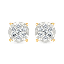 Radiant Cluster Diamond Stud Earrings